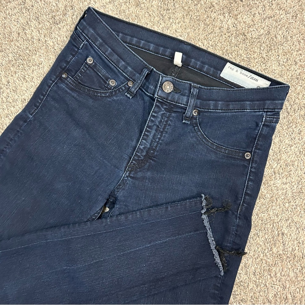 Rag & Bone The Legging Jean Size 27 Blue Dark Wash 29” Inseam